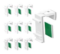 DWFEYOI Set di 10 Supporti a morsetto lungo per tende a rullo doppie da serrare e incollare senza forare Ideali come accessori o ricambi per fissare su finestre e ante in PVC o legno