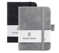 DWFEYOI Taccuino tascabile,2 Pezzi Taccuino Tascabile Taccuino A7 Righe Quaderno Appunti Piccolo Mini Diario 200 Pagine Block Notes Piccoli con Elastico per Scolastiche, Ufficio