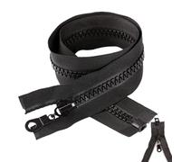 DWFEYOI Zip divisibile, 1 pezzi, selezionare la lunghezza e il colore del binario, estremità aperta a 1 via, larghezza binario 5,75 mm, larghezza nastro 70 mm, zip di ricambio in plastica