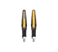 DWGVHGVW Moto Luci diurne Indicatori di direzione per Moto, Lampeggianti Ambra, relè Incorporato per Acqua Corrente, 12 LED, Lampada di Segnalazione da 10 mm