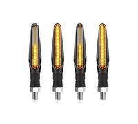 DWGVHGVW Moto Luci diurne Indicatori di direzione per Moto, Lampeggianti Ambra, relè Incorporato per Acqua Corrente, 12 LED, Lampada di Segnalazione da 10 mm