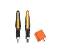 DWGVHGVW Moto Luci diurne Indicatori di direzione per Moto, Lampeggianti Ambra, relè Incorporato per Acqua Corrente, 12 LED, Lampada di Segnalazione da 10 mm