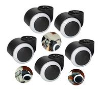 DWhui 50 Millimetri Mobili Caster Sostituzione Ruote piroettanti sedie a rotelle Foro Diametro 8mm Senza Stelo Muto Sedia Ufficio Caster Girevole da 360 Gradi Ruote for 5pcs casa mobili for Ufficio