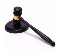 Dwitkul Set di Martello D'Asta in Legno Set Martelletto del Giudic con Blocco Risonanza per Aste Tribunali Riunioni Avvocati Studenti Collezionisti Giochi di Ruolo