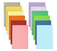 DWIYITTN 12 Pezzi Quadernino Piccolo, 12,7 x 8,9 cm Taccuino Tascabile con Copertina Kraft 36 Pagine Quaderno Appunti Mini Block notes per Agende,Planner, Diario di Viaggio, 2 x 6 colori assortiti