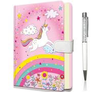 DWIYITTN Unicorno Diario Segreto Bambina, Taccuino Ragazze con Penna, Copertina Rigida e Chiusura Magnetica - 13.5x19 cm, 192 Pagine - Regalo Creativo Ideale per Scuola, Scrittura, Disegno e Appunti