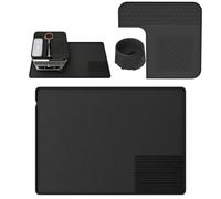 Dwlhap Tappetino in silicone per macchina da caffè Ninja Luxe Cafe & Pro, 3 pezzi, resistente al calore, antiscivolo, base protettiva per piano di lavoro e tappetino superiore (set con motivo a nido