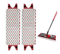 DWNSKR 2 Panni Sostitutivi in Microfibra Extra Larga per Mop Lavabili in Lavatrice, Universali per Piastrelle, Laminato Ricarica fregona plana lavabili e riutilizzabili con Vileda Ultramax