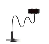 DWOGCEBX Supporto per clip per telefono con impugnatura Morsetto per montaggio su staffa pigro a collo di cigno flessibile con braccio lungo compatibile con 15 Pro Max(black)