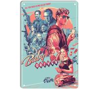 DWQUIX Targa in metallo con scritta "Baby Driver", poster classico del film per decorazione home theater e arte da parete retrò, 20 x 30 cm