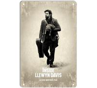 DWQUIX Targa in metallo con scritta "Inside Llewyn Davis", poster minimal, per decorazione home theater e arte da parete retrò, 20 x 30 cm