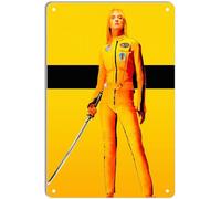 DWQUIX Targa in metallo con scritta "Kill Bill Vol 1", poster minimal, decorazione per home theater e arte da parete retrò, 20 x 30 cm