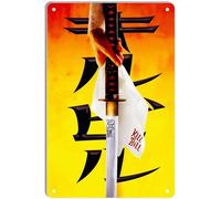 DWQUIX Targa in metallo con scritta "Kill Bill Vol 1", poster minimal, decorazione per home theater e arte da parete retrò, 20 x 30 cm