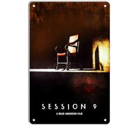 DWQUIX Targa in metallo con scritta "Session 9 Minimal Movie Posters for Home Theater Decor and Retro Wall Art 20,3 x 30,5 cm