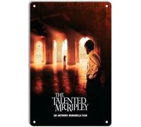 DWQUIX Targa in metallo con scritta "The Talented Mr Ripley, minimal", per decorazione home theater e arte da parete retrò, 20 x 30 cm