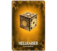 DWQUIX Targa in metallo Hellraiser Minimal Movie Poster per Home Theater Decor e Retro Wall Art 20,3 x 30,5 cm