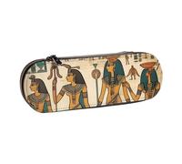 Dwrepo Astuccio in pelle con cerniera, astuccio per matite da donna nell'antico Egitto, grazioso astuccio per matite per donne e uomini, astuccio da viaggio, borsa per trucco, portamonete, per lavoro