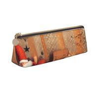 Dwrepo Astuccio in pelle per donne e uomini, astuccio con cerniera, astuccio portatile per Halloween, album di ritagli, penna, piccola borsa per il trucco, portamonete per lavoro e ufficio