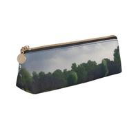 Dwrepo Astuccio in pelle per donne e uomini, astuccio con cerniera, astuccio portatile per penne da campo da golf, piccola borsa per il trucco, portamonete per lavoro e ufficio