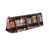 Dwrepo Astuccio in pelle per donne e uomini, astuccio con cerniera, portatile, per libri, penne, piccoli trucchi, portamonete, per lavoro e ufficio