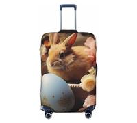 Dwrepo Best Easter wishes - Copertura elastica lavabile per valigia, antigraffio, in spandex, per bagagli da 45,7 a 81,3 cm, Nero, Small