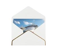 Dwrepo Biglietti di auguri con nave da crociera, biglietti vuoti con buste, biglietti di buon compleanno, biglietti di ringraziamento, biglietti di invito per feste di nozze, biglietti per tutte le