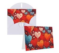 Dwrepo Biglietti di auguri con stampa con motivo di amore personalizzato carta perlata biglietto di ringraziamento biglietti di compleanno con buste colorate per inviti di nozze