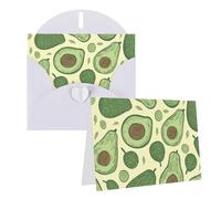 Dwrepo Biglietti di auguri con stampa di avocado, biglietti vuoti con buste, biglietti di compleanno, biglietti di ringraziamento, biglietti di invito per feste di nozze per tutte le occasioni