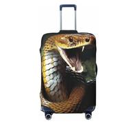 Dwrepo Cobra Snake - Copertura elastica lavabile per valigia, antigraffio, in spandex, per bagagli da 45,7 a 81,3 cm, Nero, Medium