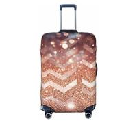 Dwrepo Copertura elastica lavabile per valigia, antipolvere, glitterata, graziosa copertura per bagagli da viaggio, alla moda, spessa, adatta per bagagli da 45-81 cm, Nero , x-large