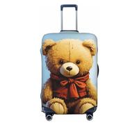 Dwrepo Copertura elastica lavabile per valigie antipolvere Miss You Bear, copertura per bagagli da viaggio alla moda per valigie ispessita, adatta per bagagli da 45-81 cm, Nero , S