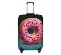Dwrepo Copertura per bagagli a ciambella, elastica, lavabile, antigraffio, in spandex, per bagagli da viaggio da 45,7 a 81,3 cm, Nero , S