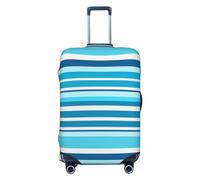 Dwrepo Copertura per bagagli a righe blu, elastica, lavabile, antigraffio, in spandex, per bagagli da 45,7 a 81,3 cm, Nero, Medium