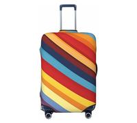 Dwrepo Copertura per bagagli a righe colorate Copertura elastica lavabile per valigie antigraffio Protezione per valigie Spandex Protezione per bagagli da viaggio Coperture per bagagli da 18-32