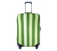 Dwrepo Copertura per bagagli classica a righe verdi, elastica, lavabile, antigraffio, in spandex, per bagagli da 45,7 a 81,3 cm, Nero, Large