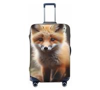 Dwrepo Copertura per bagagli con animali carini, elastica, lavabile, antigraffio, in spandex, per bagagli da viaggio da 45,7 a 81,3 cm, Nero, X-Large