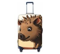 Dwrepo Copertura per bagagli con animazione di cinghiale, elastica, lavabile, antigraffio, in spandex, per bagagli da viaggio da 45,7 a 81,3 cm, Nero, Large