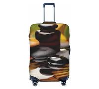 Dwrepo Copertura per bagagli con pietre e spa olio su legno vicino a uno stagno, copertura elastica lavabile per valigie antigraffio in spandex protezione per bagagli da viaggio per bagagli da 45,7 a