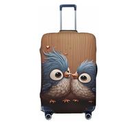 Dwrepo Copertura per bagagli elastica lavabile copertura per valigia antipolvere Love Birdie Stripe copertura per bagagli da viaggio alla moda protezione per bagagli ispessita adatta per bagagli da