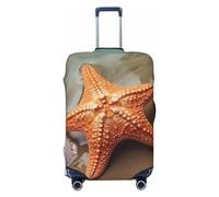 Dwrepo Copertura per bagagli elastica lavabile copertura per valigia antipolvere spiaggia stella marina capesante copertura per bagagli da viaggio alla moda protezione per bagagli ispessita adatta per