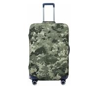 Dwrepo Copertura per bagagli mimetica digitale militare, elastica, lavabile, antigraffio, in spandex, per bagagli da 45,7 a 81,3 cm, Nero, Small