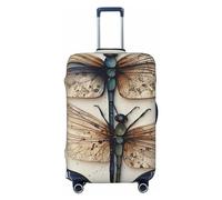 Dwrepo Copertura per bagagli moderna libellula, elastica, lavabile, antigraffio, in spandex, per bagagli da viaggio da 45,7 a 81,3 cm, Nero, Small