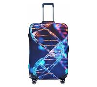 Dwrepo DNA Genetic Helix - Copertura elastica lavabile per valigia, antigraffio, in spandex, per bagagli da 45,7 a 81,3 cm, Nero, Small