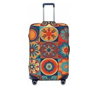 Dwrepo Flowwer - Copertura elastica per valigia, lavabile, antigraffio, in spandex, per bagagli da 45,7 a 81,3 cm, Nero, X-Large