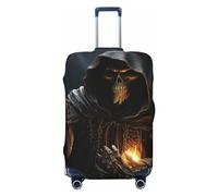 Dwrepo Grim-Reaper - Copertura elastica lavabile per valigia, antigraffio, in spandex, per bagagli da 45,7 a 81,3 cm, Nero, X-Large