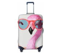 Dwrepo Hello Glasses - Copertura elastica lavabile per valigia, antigraffio, in spandex, per bagagli da 45,7 a 81,3 cm, Nero, Small