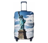 Dwrepo Statua della libertà, copertura elastica lavabile per valigia, antigraffio, in spandex, per bagagli da viaggio da 45,7 a 81,3 cm, Nero, Large