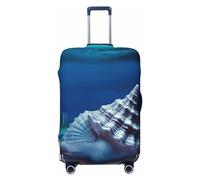 Dwrepo Underwater world shell Copertura per bagagli elastica lavabile copertura per valigie antigraffio protezione in spandex per bagagli da viaggio per bagagli da 45,7 a 81,3 cm, Nero, X-Large