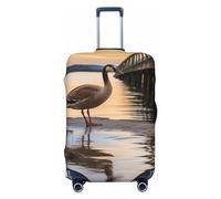 Dwrepo Wild Goose by the Bridge, copertura elastica lavabile per valigia, antigraffio, in spandex, per bagagli da 45,7 a 81,3 cm, Nero, X-Large