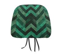DWTJKMS 1 copri poggiatesta per auto, regolabile, riutilizzabile, accessorio per interni auto, grazioso accessorio vintage per poggiatesta, per la maggior parte delle auto, colore verde smeraldo